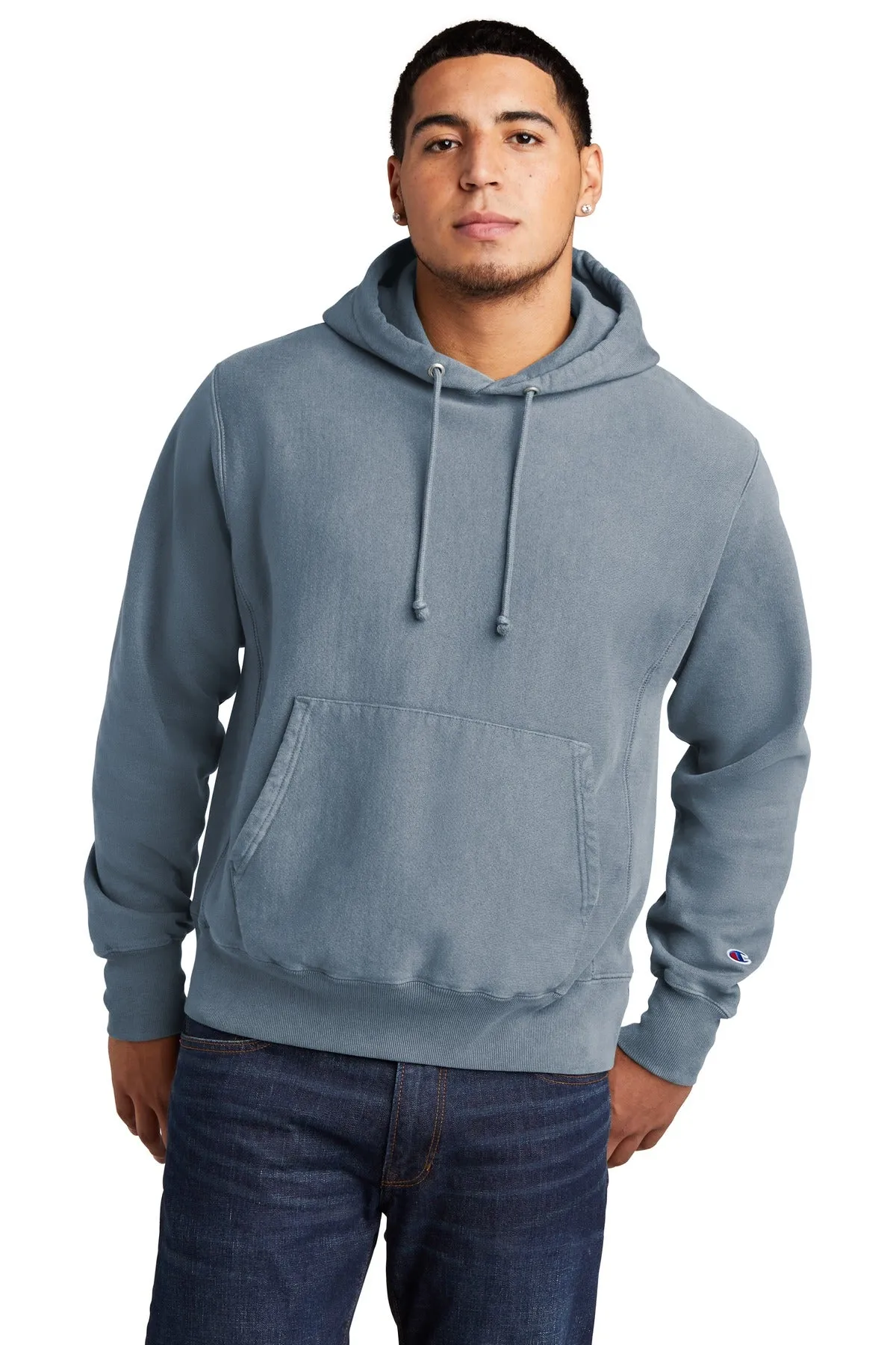 Champion Reverse Weave Garment-Dyed Hooded Sweatshirt. GDS101