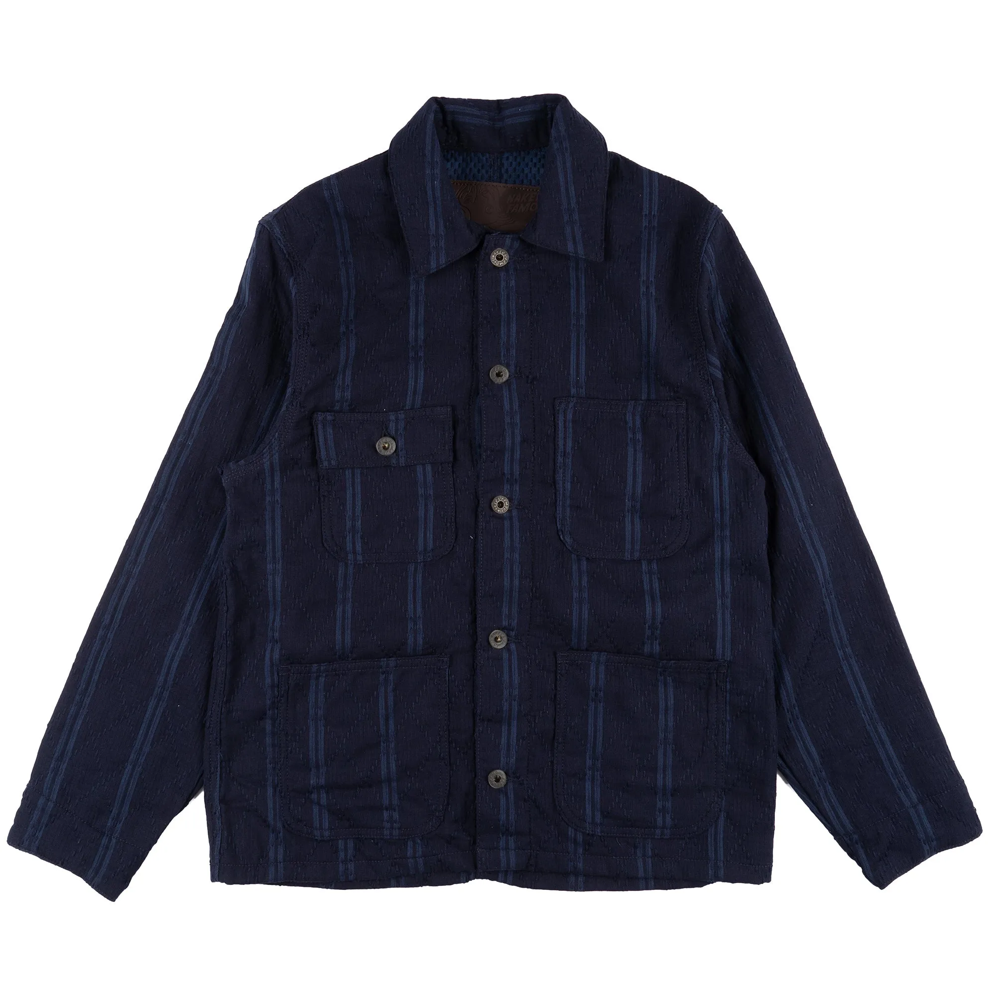 Chore Coat - Sashiko Double Gauze - Indigo Stripe