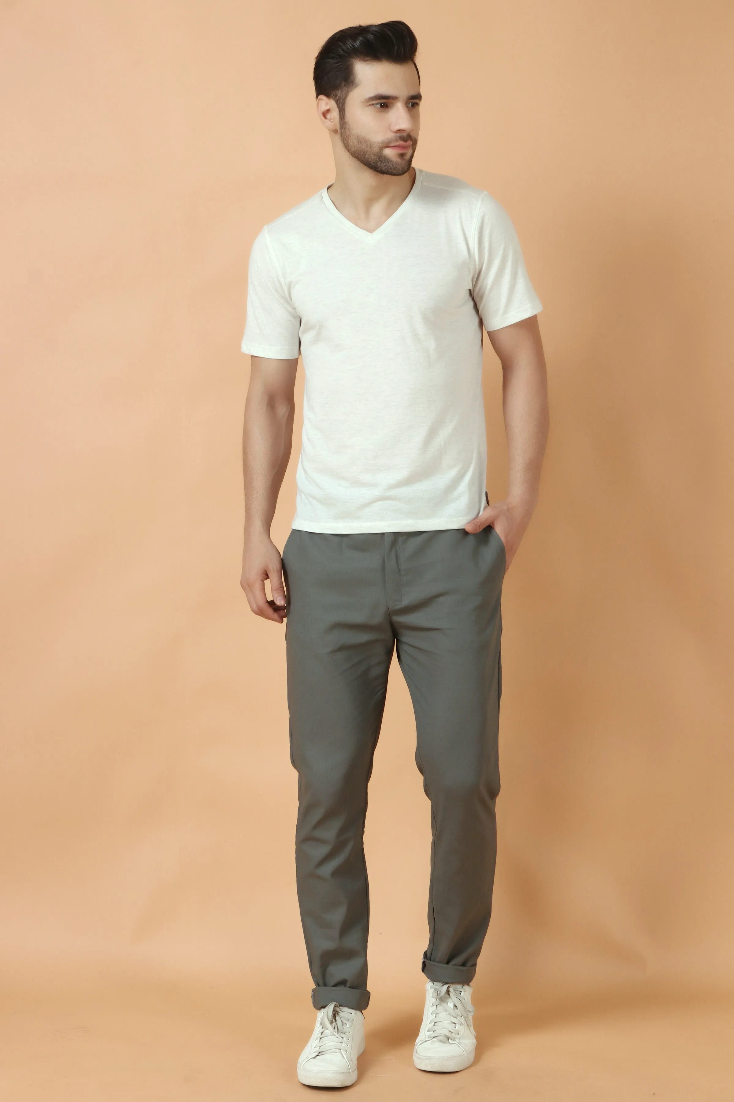 Dark Grey Stretch Cargo