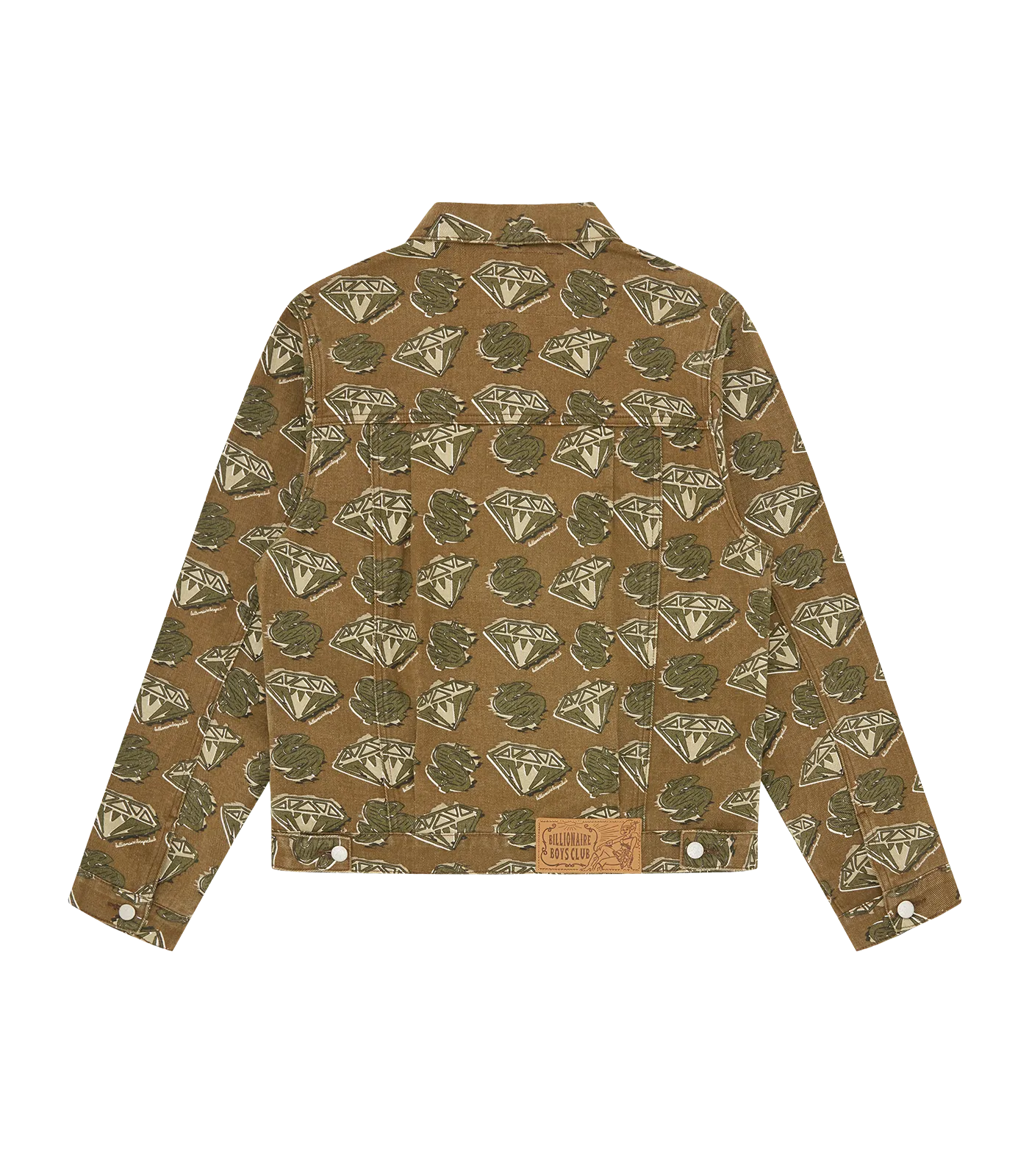 DIAMONDS & DOLLARS DENIM JACKET - KHAKI