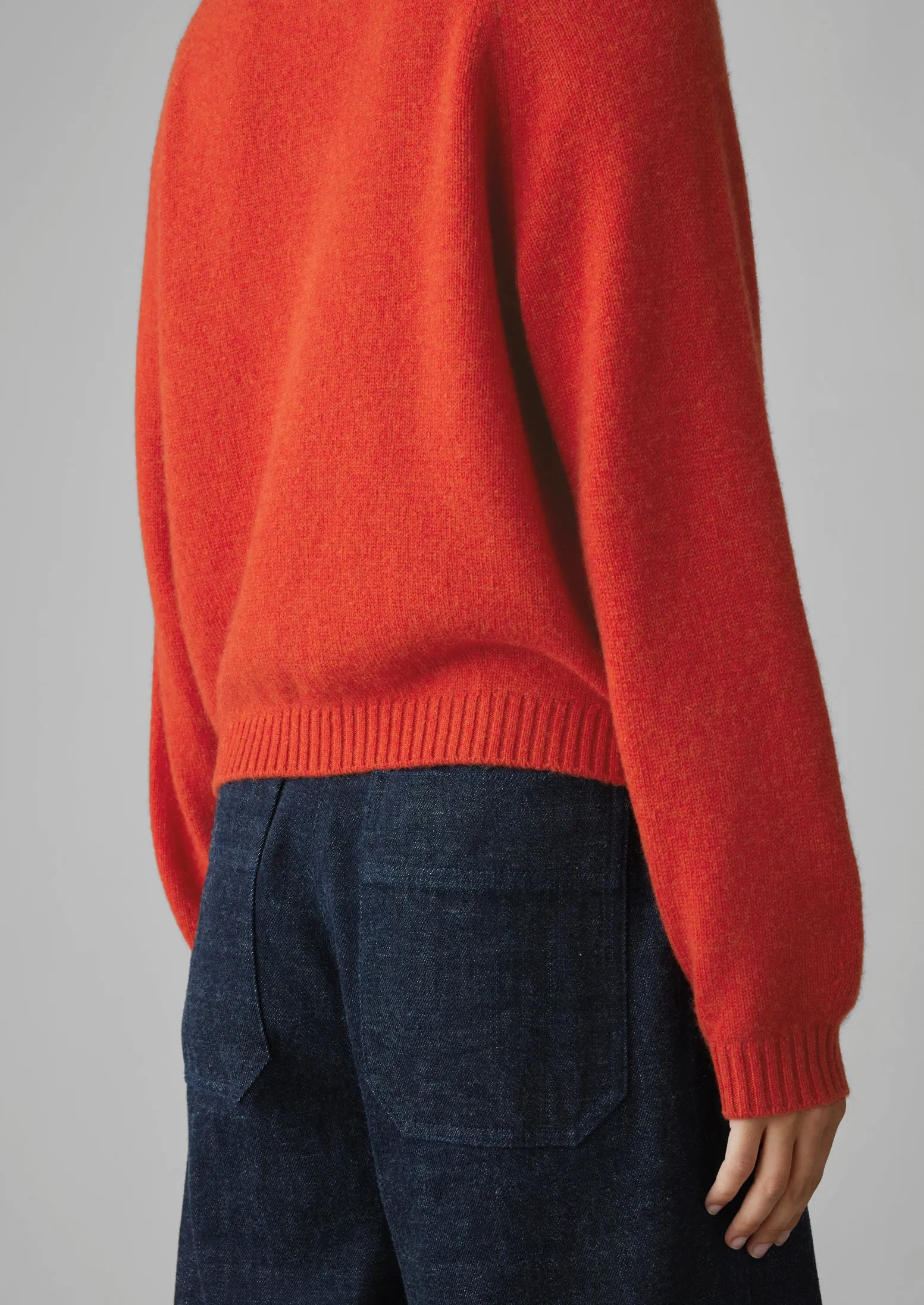 Eden Wool Cashmere Raglan Cardigan | Carmine Red Melange