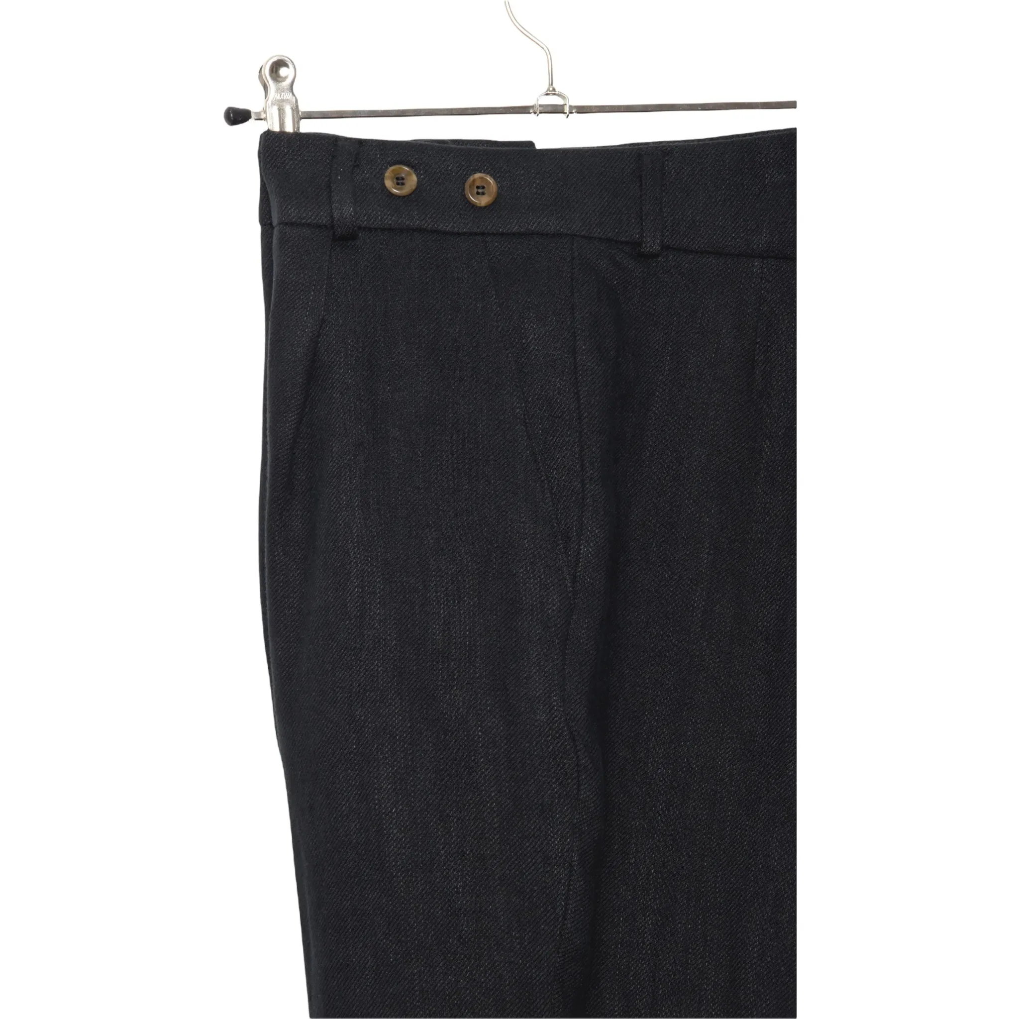 Frank Leder Washed Linen Trouser black