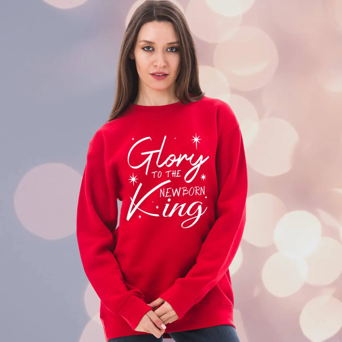 Glory To The Newborn King Crewneck Unisex Sweatshirt