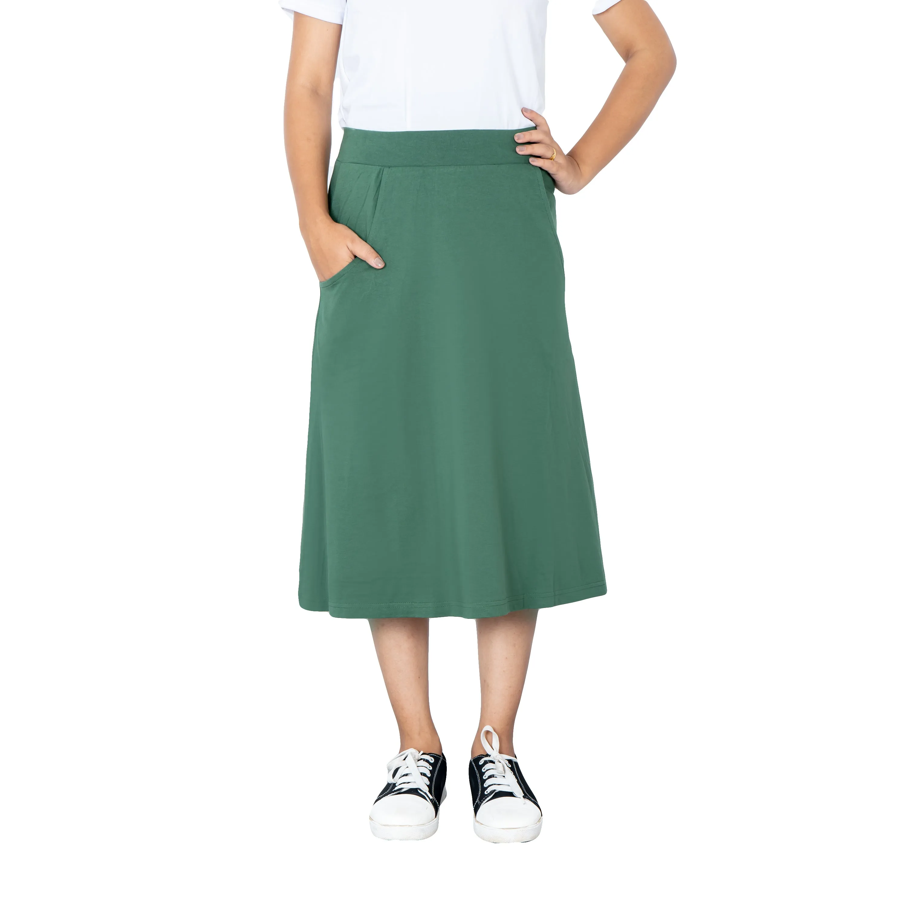 Green A-Line Skirt