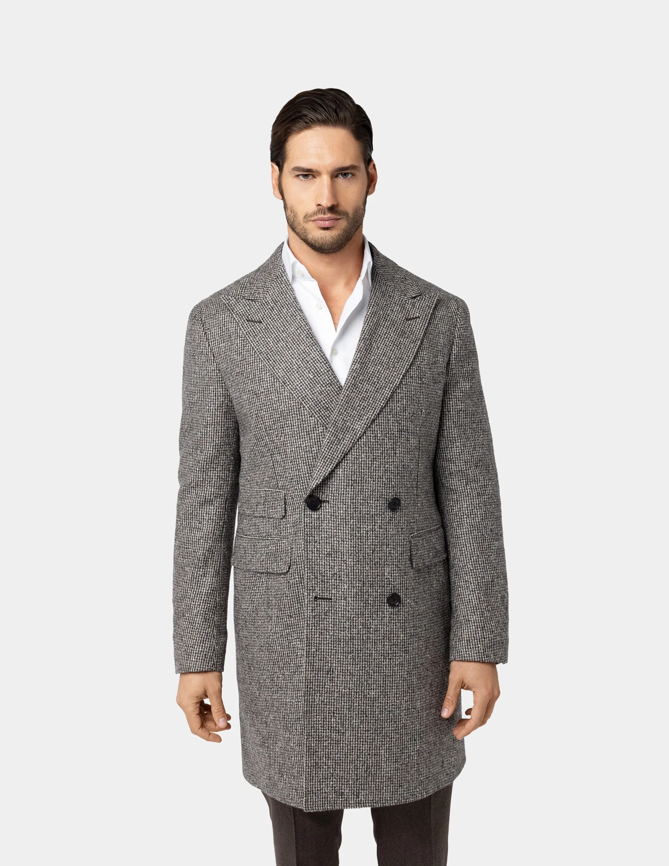 Grey Double breasted Coat