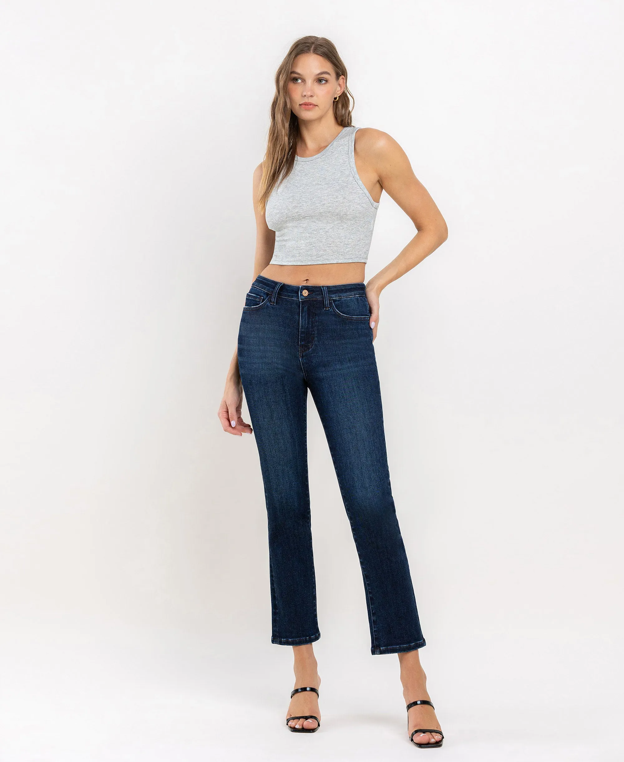 Jubiliant - High Rise Ankle Slim Straight Jeans