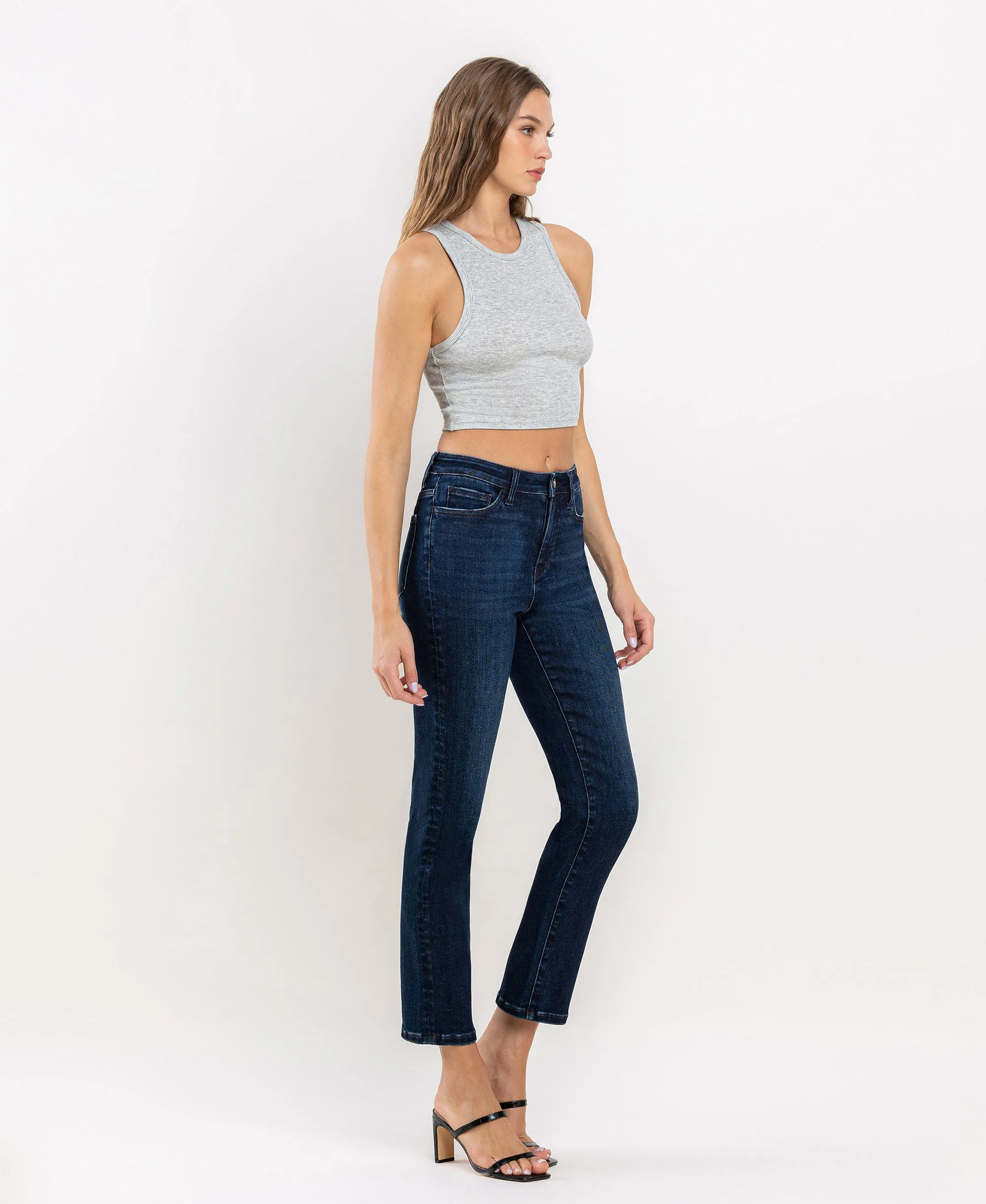 Jubiliant - High Rise Ankle Slim Straight Jeans