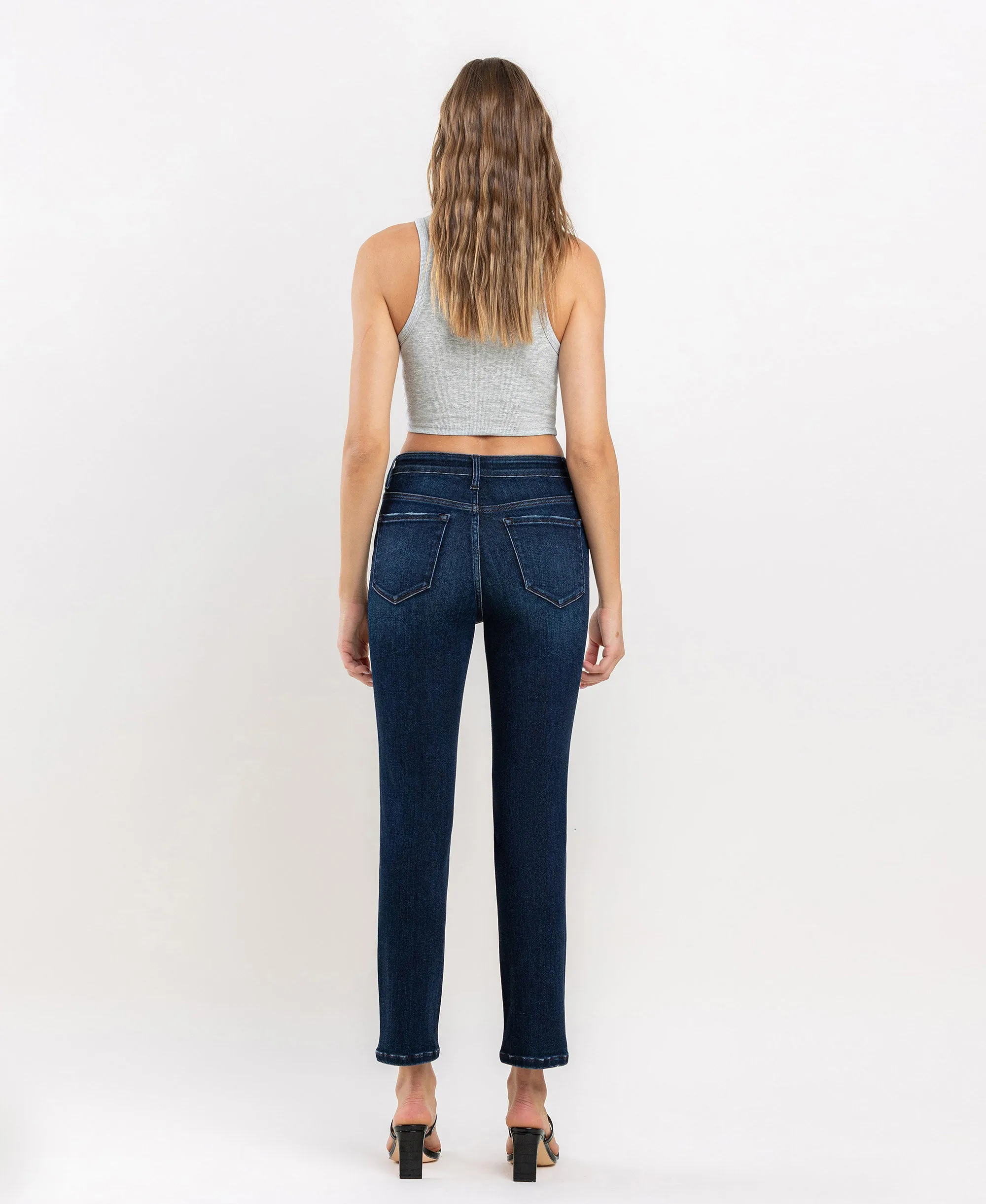 Jubiliant - High Rise Ankle Slim Straight Jeans