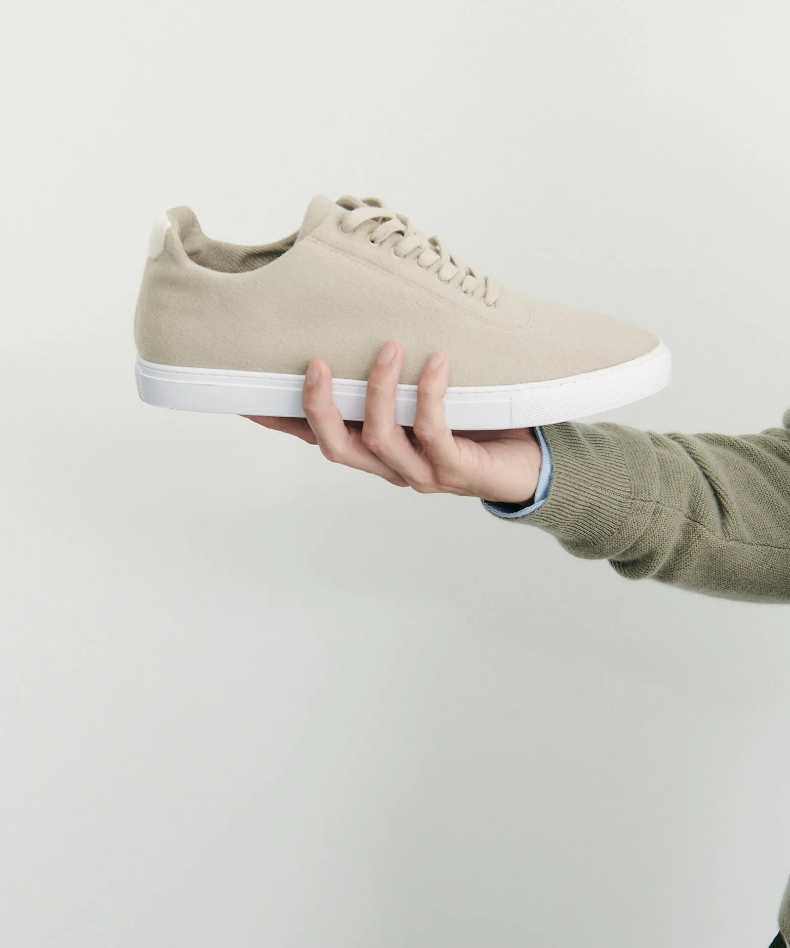 Men's Merino Cashmere Lace Up Sneakers