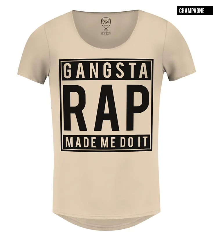 Men's T-shirt "Gangsta Rap Made Me Do It" / color option / MD466