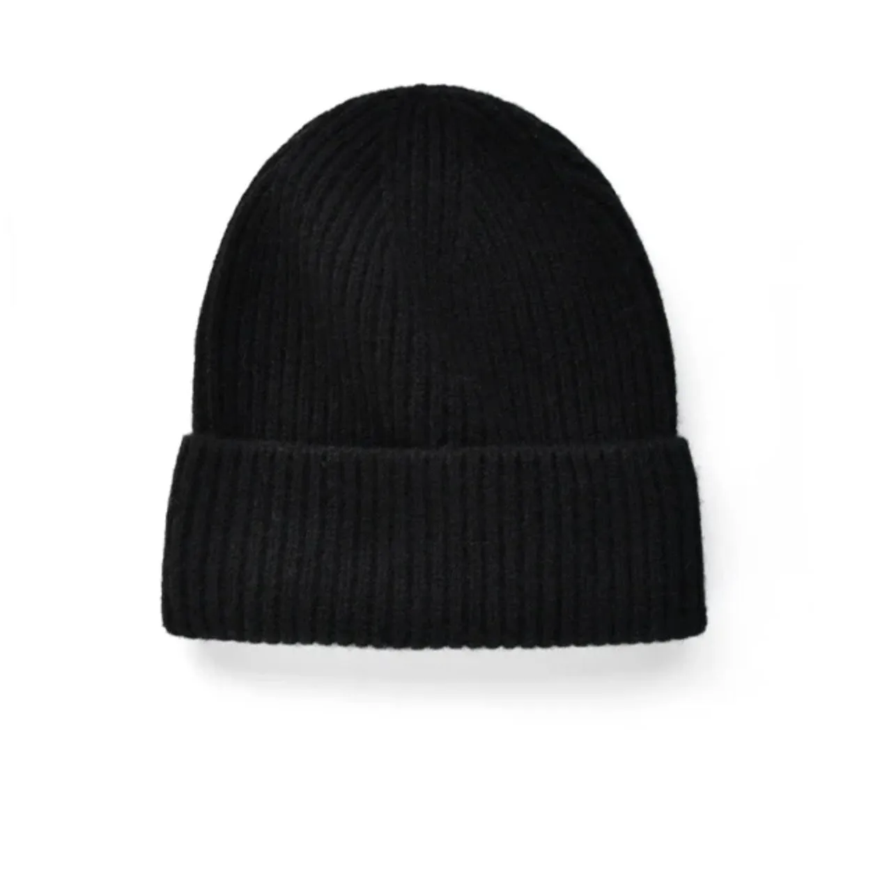 Merino wool beanie hat with fold over hem | 10 colors