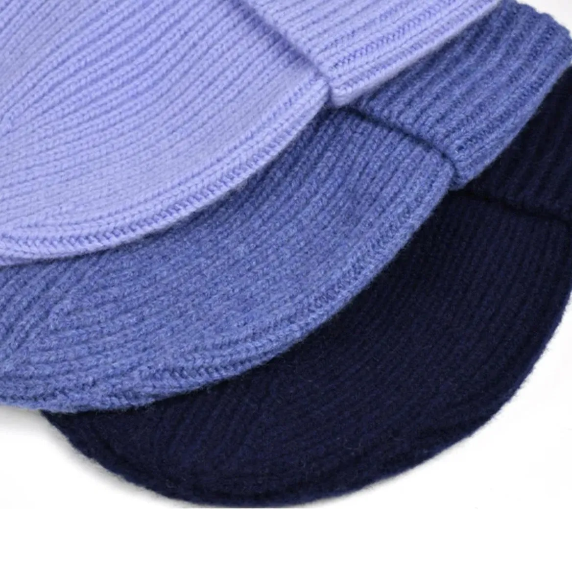 Merino wool beanie hat with fold over hem | 10 colors