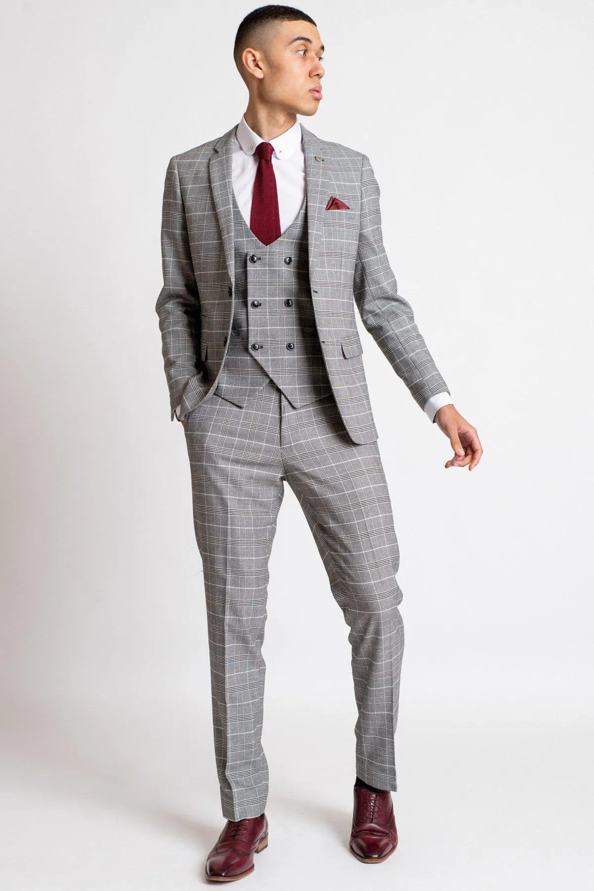 Olympic Swimmer James Guy in Ross Grey Check Suit