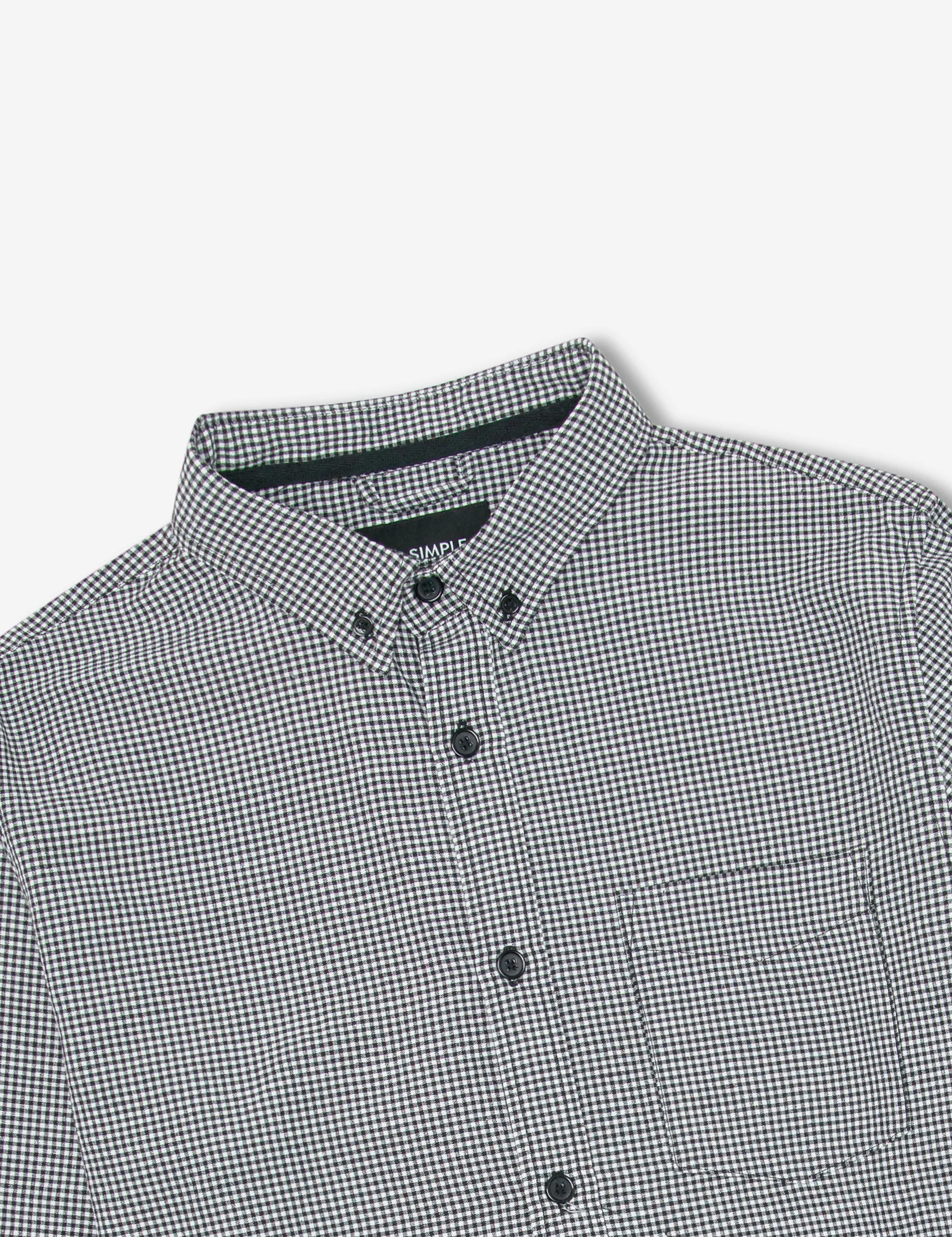 Oxford Check Long Sleeve Shirt - Navy Gingham