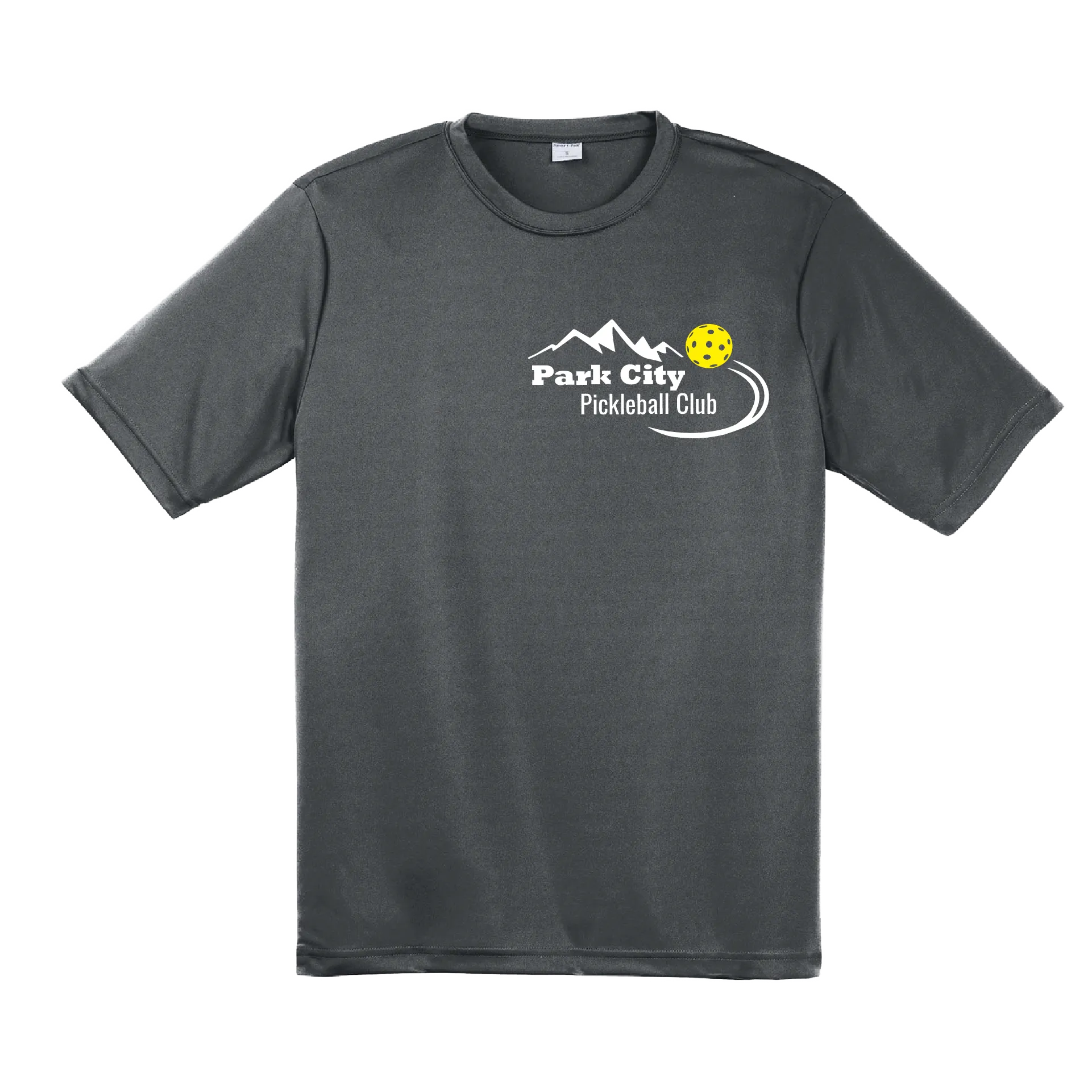 Park City Pickleball Club (White Words) Customizable | Men's Short Sleeve Atheletic Shirt | 100% Polyester