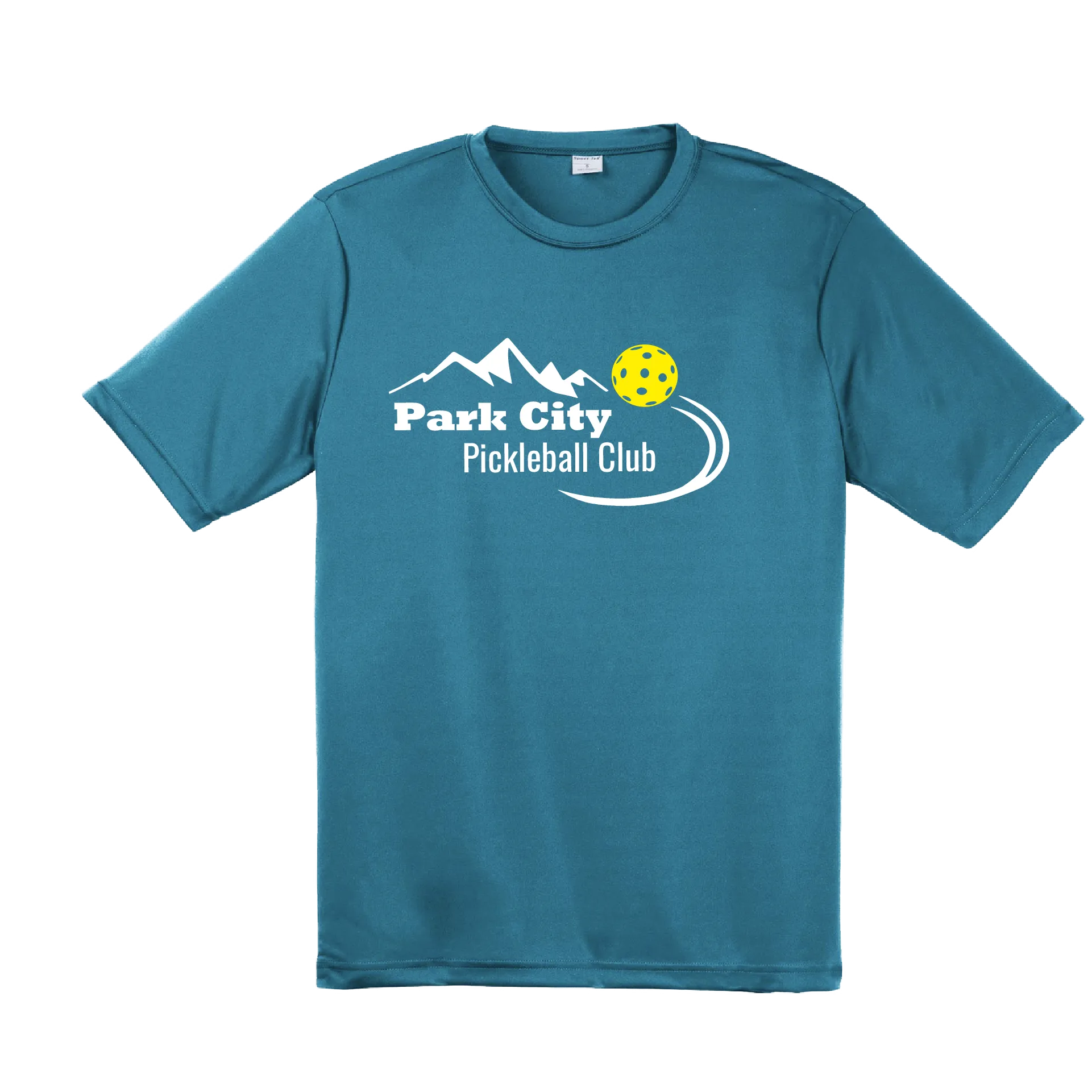 Park City Pickleball Club (White Words) Customizable | Men's Short Sleeve Atheletic Shirt | 100% Polyester