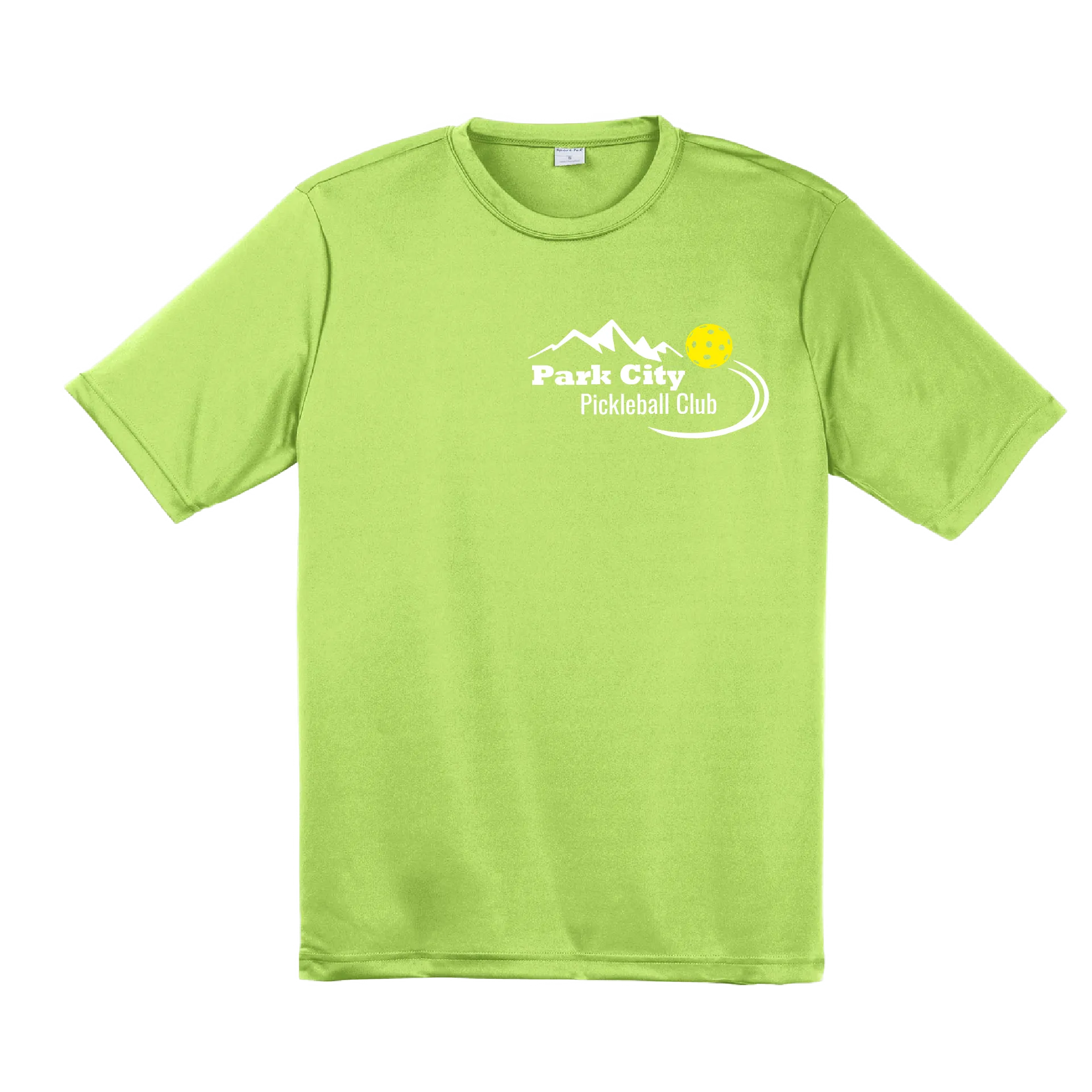 Park City Pickleball Club (White Words) Customizable | Men's Short Sleeve Atheletic Shirt | 100% Polyester