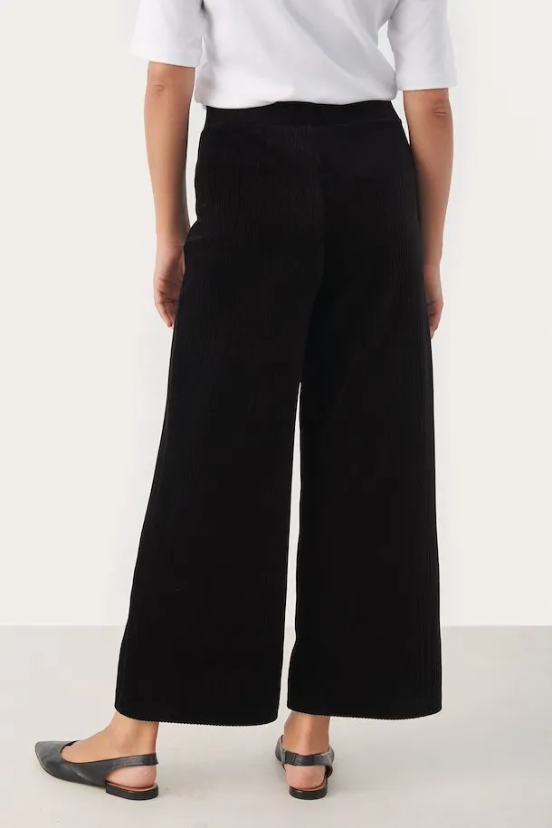 PART TWO ILLISANNA BLACK CORD TROUSERS