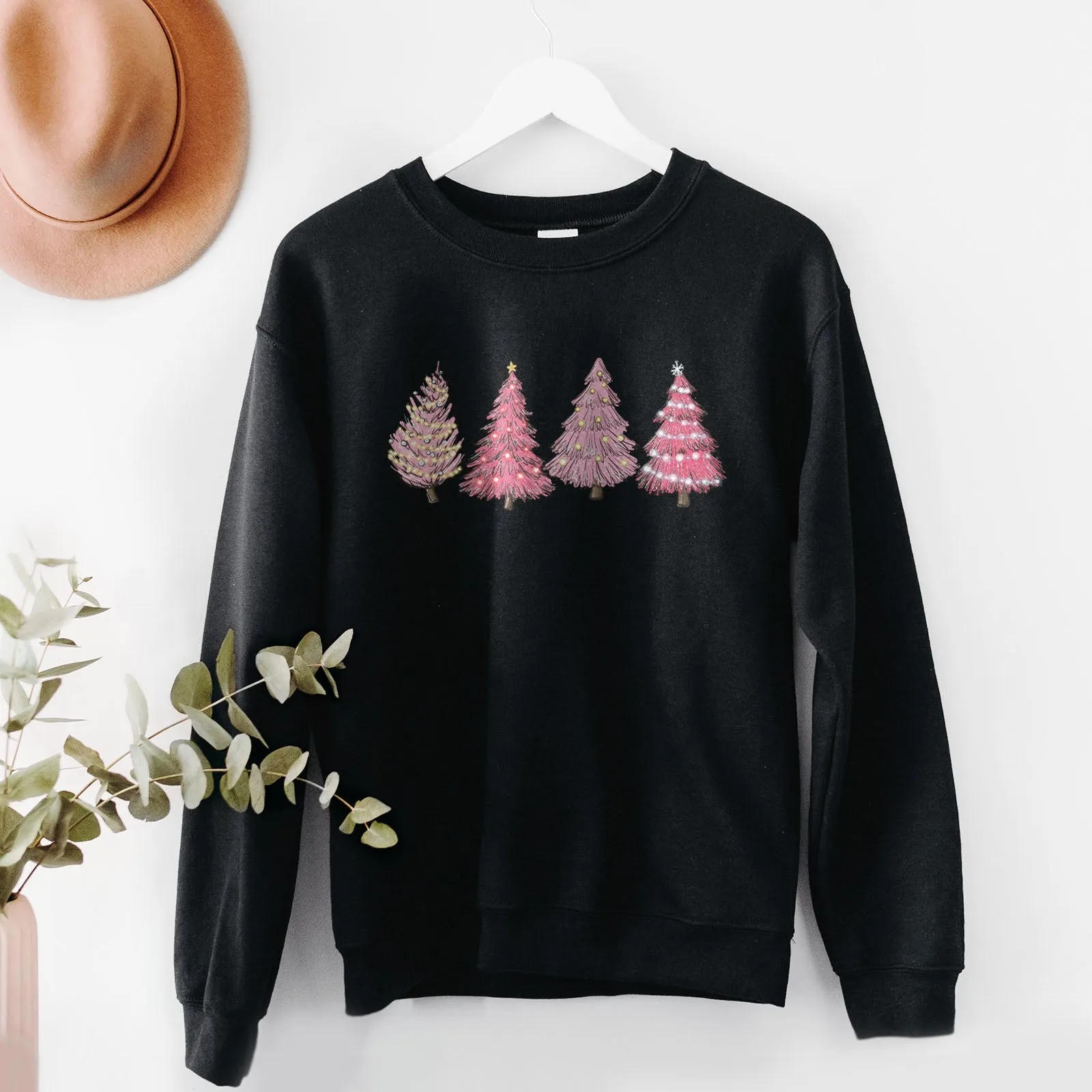 Pink Christmas Trees Sweatshirt