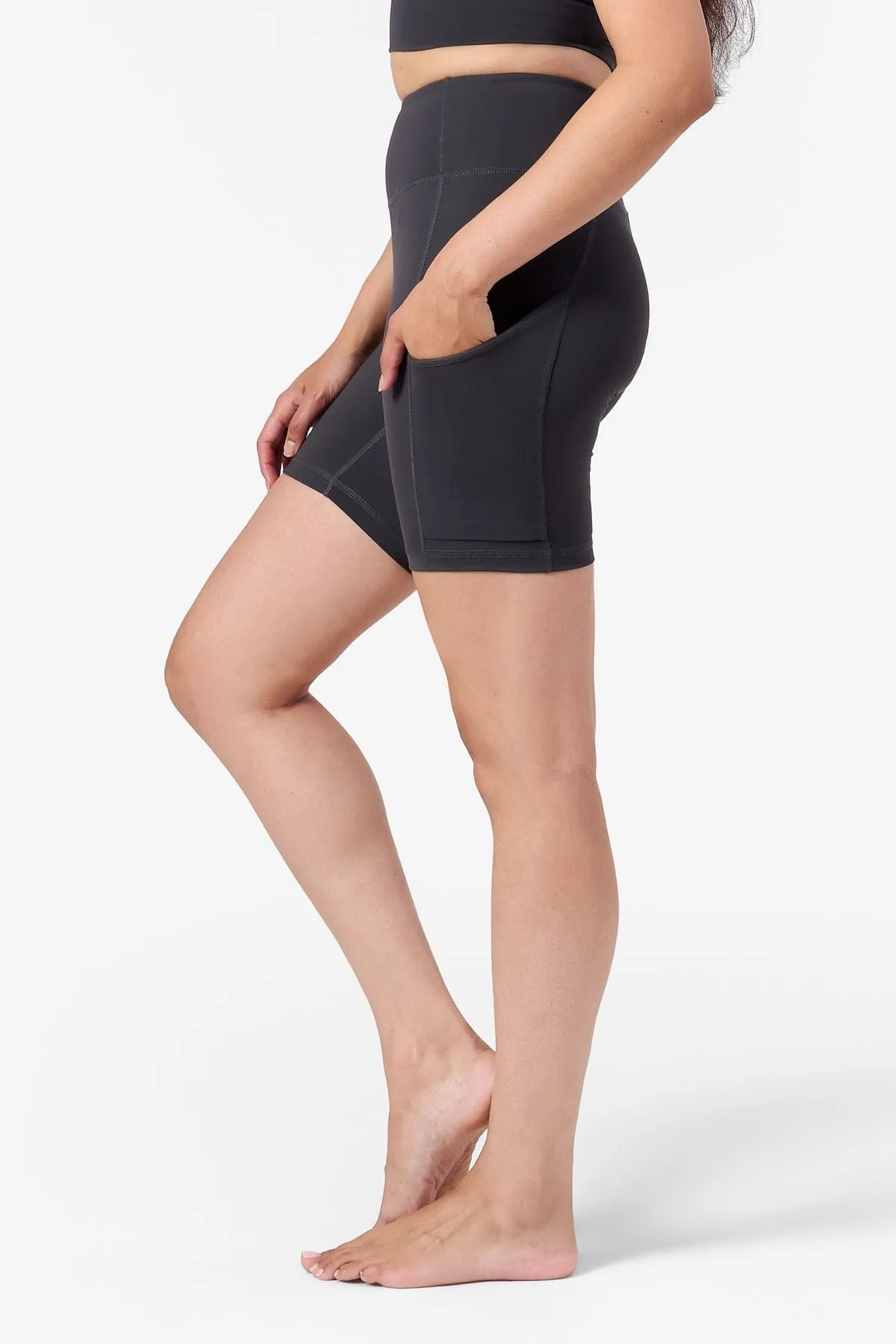 Pocket Bike Shorts in Charcoal