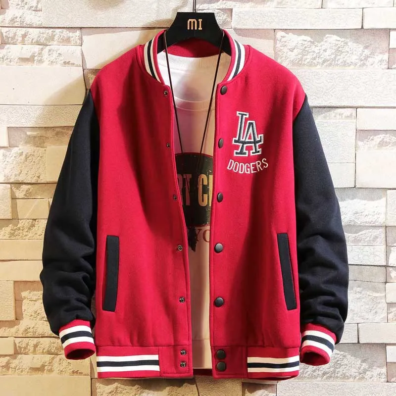 Preppy Style Thick Embroidery Varsity Jacket