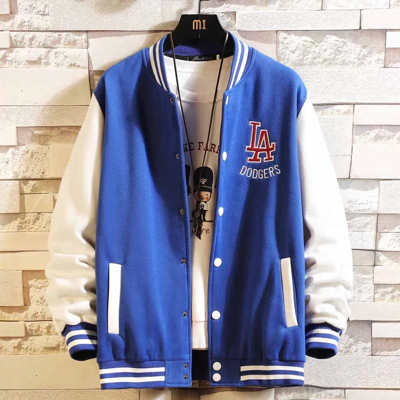 Preppy Style Thick Embroidery Varsity Jacket