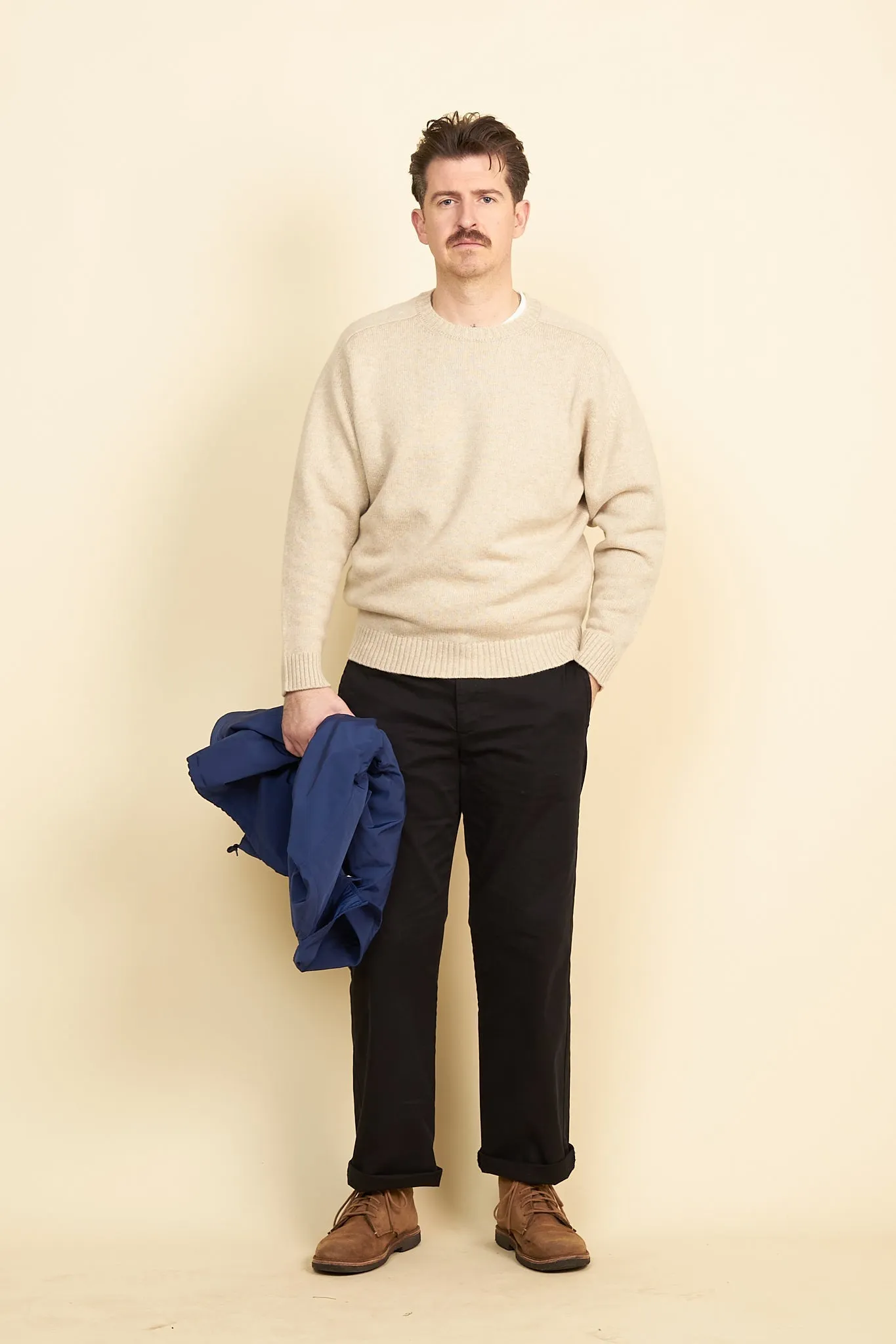 Rats Wool Cashmere Crew Neck Knit - Ecru