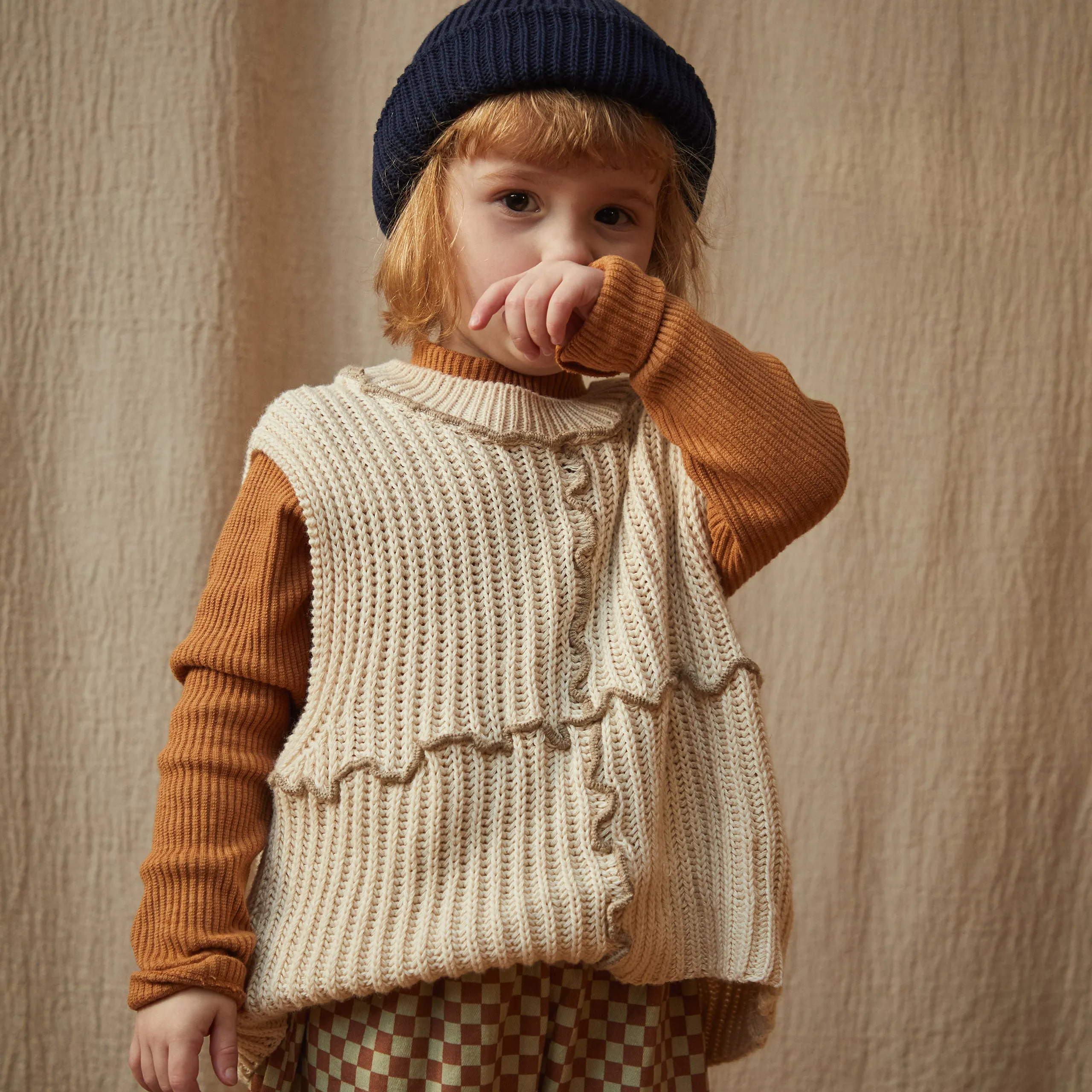 Rib Roll Neck - Conker