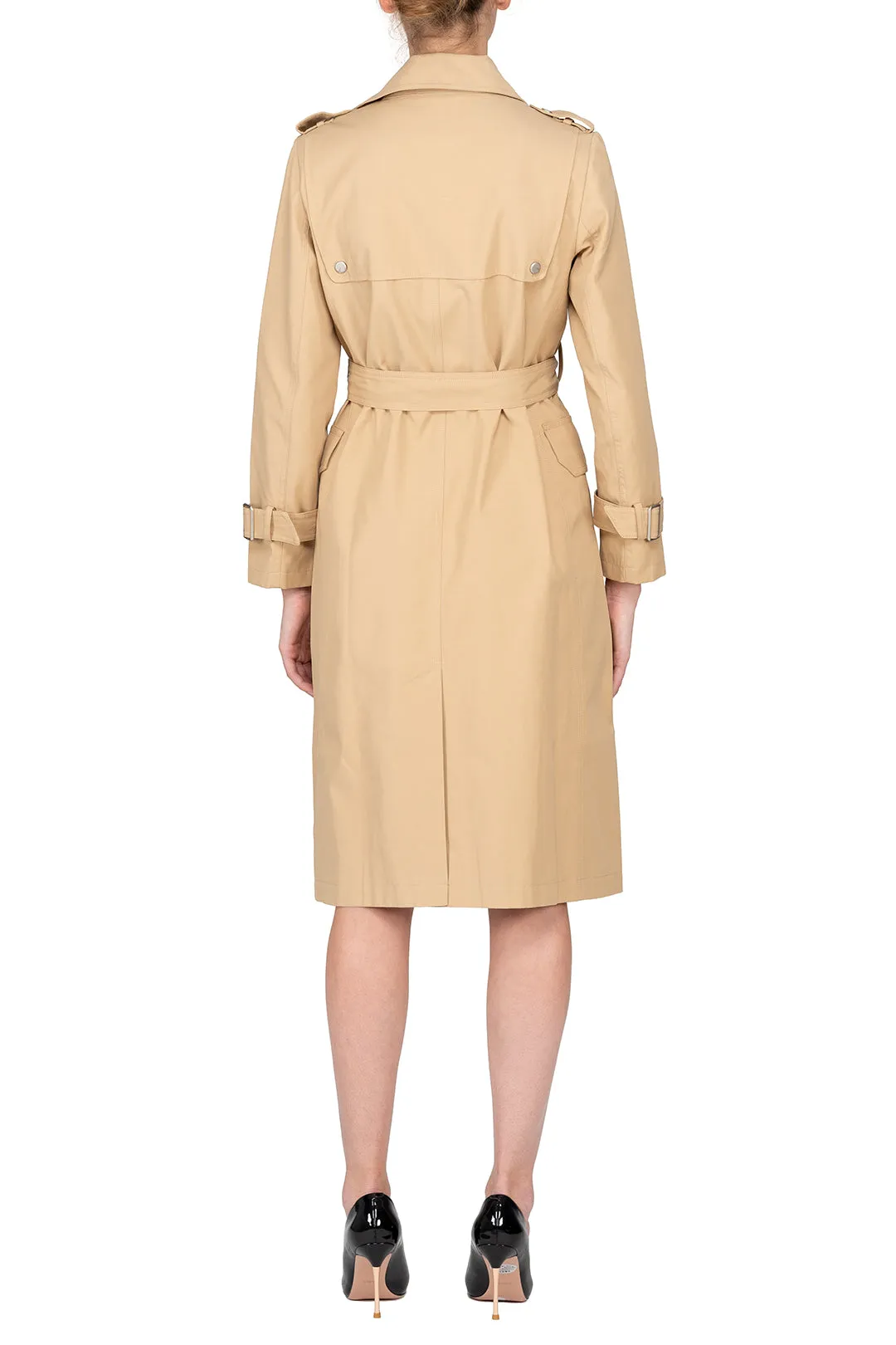 SCANDINAVIA-Double Breasted Belted Trench Coat