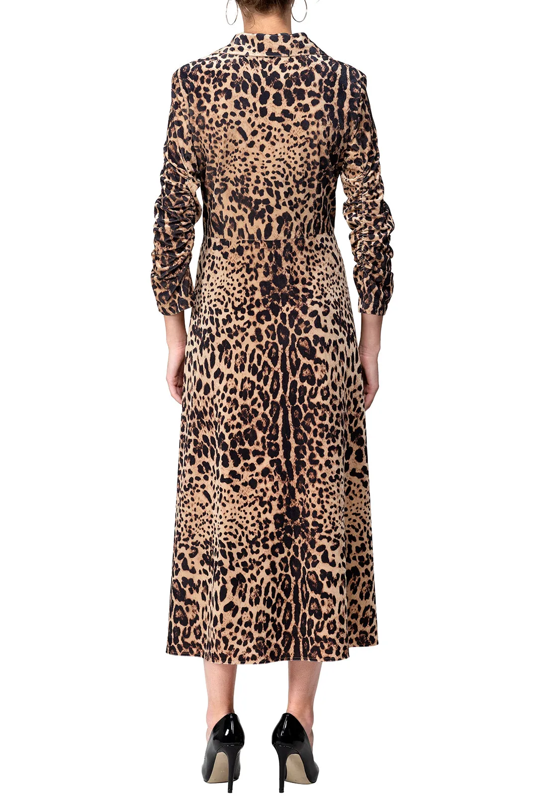 SCANDINAVIA-Leopard Print Dress Coat