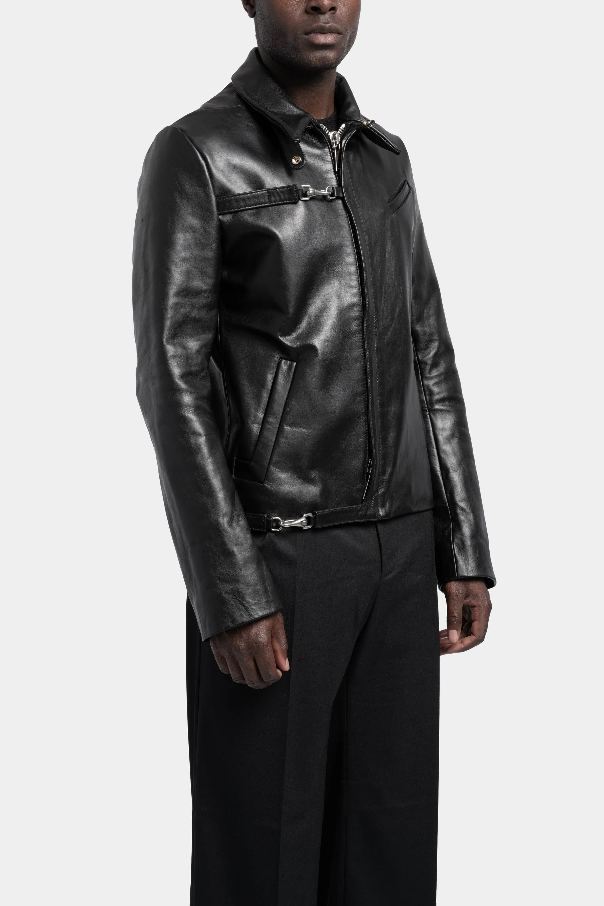 Security leather jacket