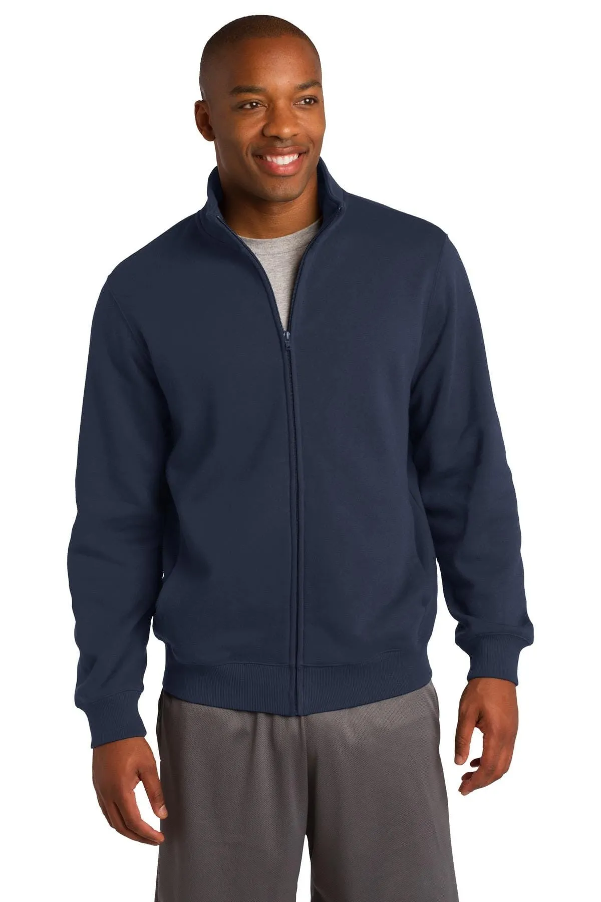 Sport-Tek Zip Sweat Jacket With Collar