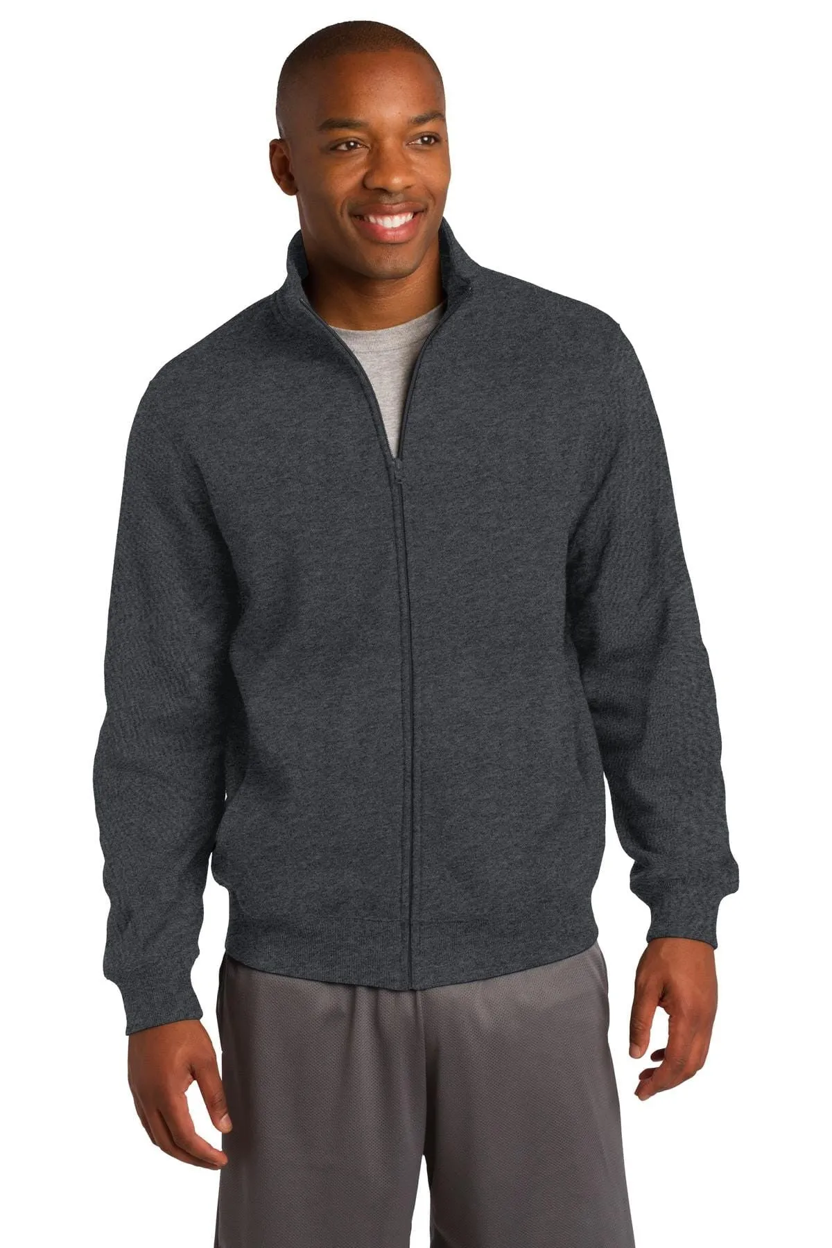 Sport-Tek Zip Sweat Jacket With Collar