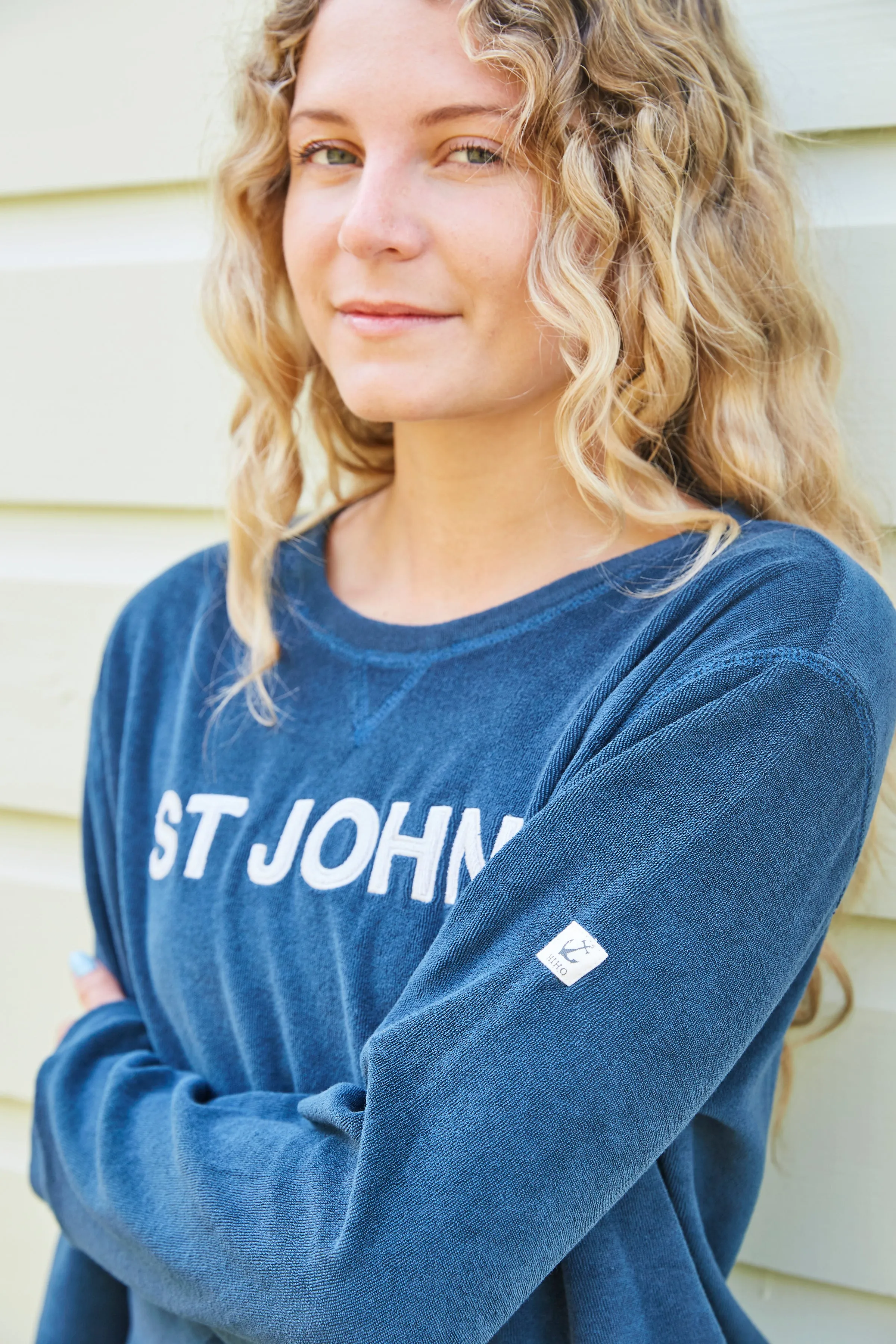 St. John Applique Ultimate Beach Sweatshirt - Midnight Navy