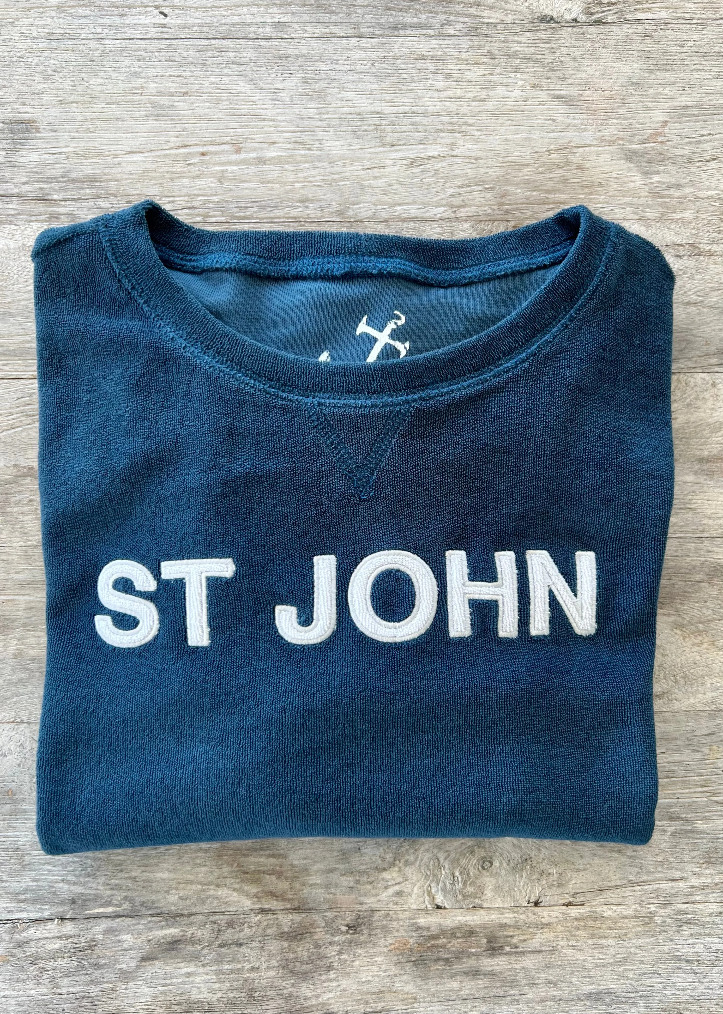 St. John Applique Ultimate Beach Sweatshirt - Midnight Navy