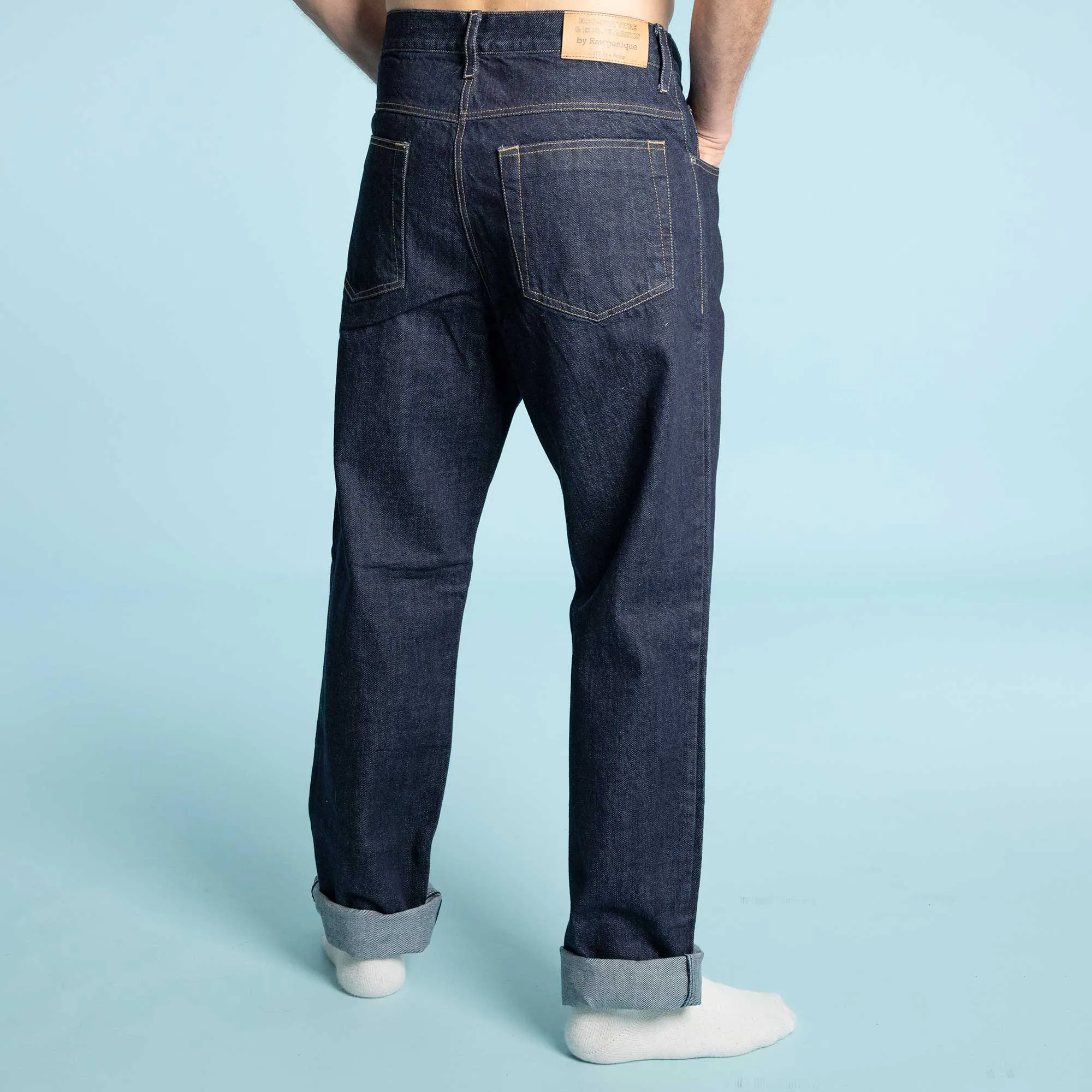 Straight Cut @Waist 100% Organic Cotton Denim Jeans (Closeout, Discontinued)