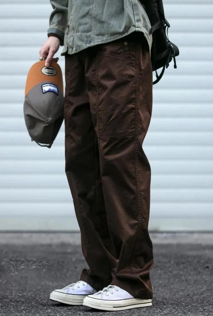 Straight Leg Belted Workwear Pants