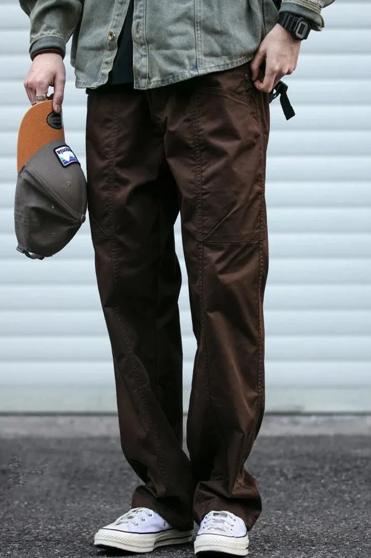 Straight Leg Belted Workwear Pants