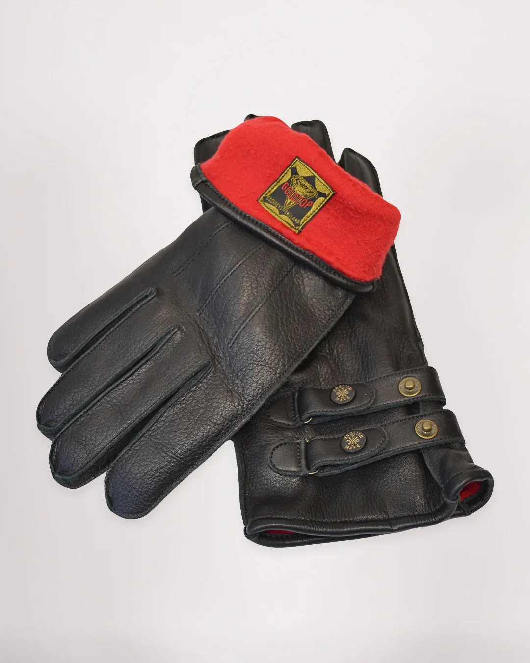 Twin Strap Fleece Lined Cafe Racer Gloves