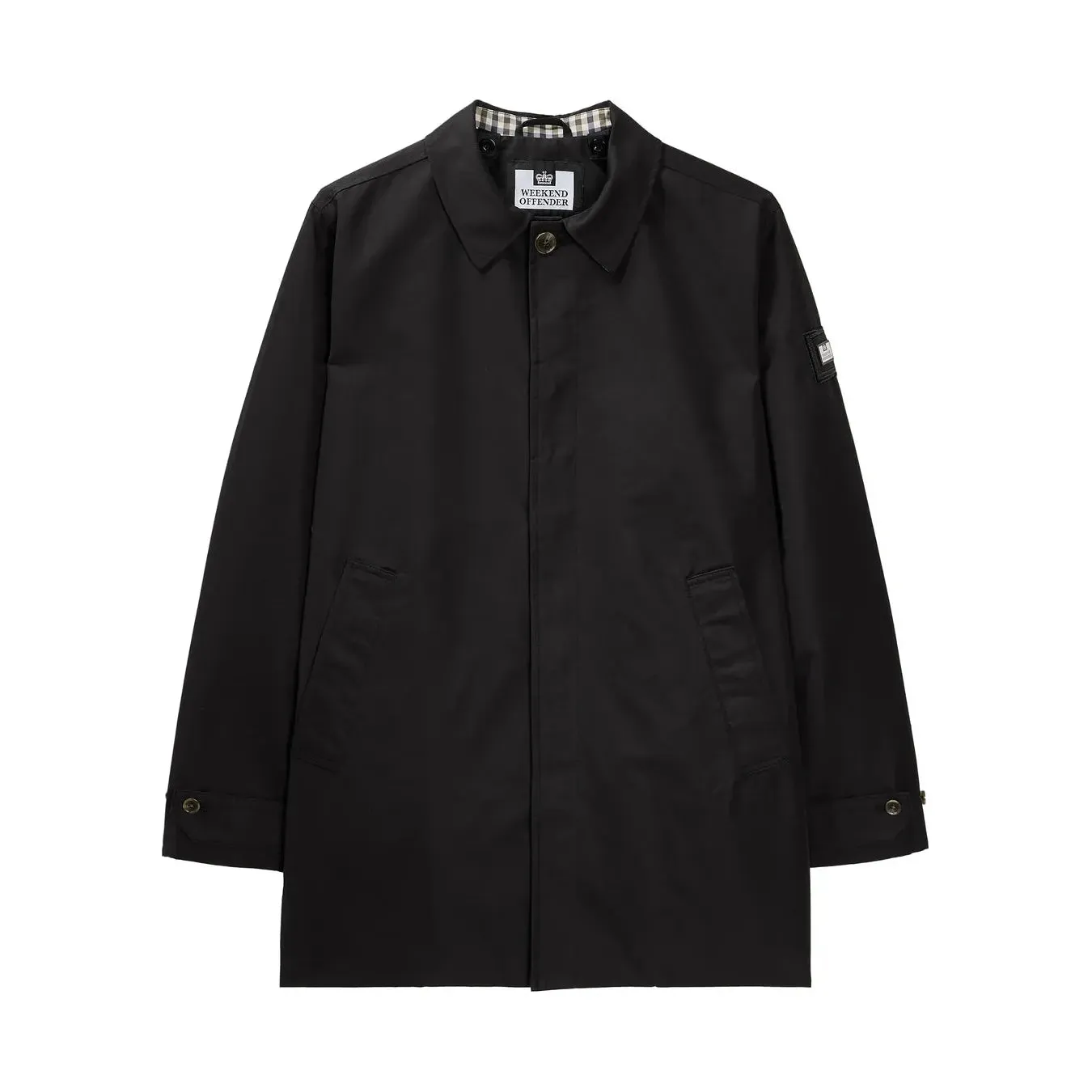 Weekend Offender - Mens Black Whitehouse - Trench Coat