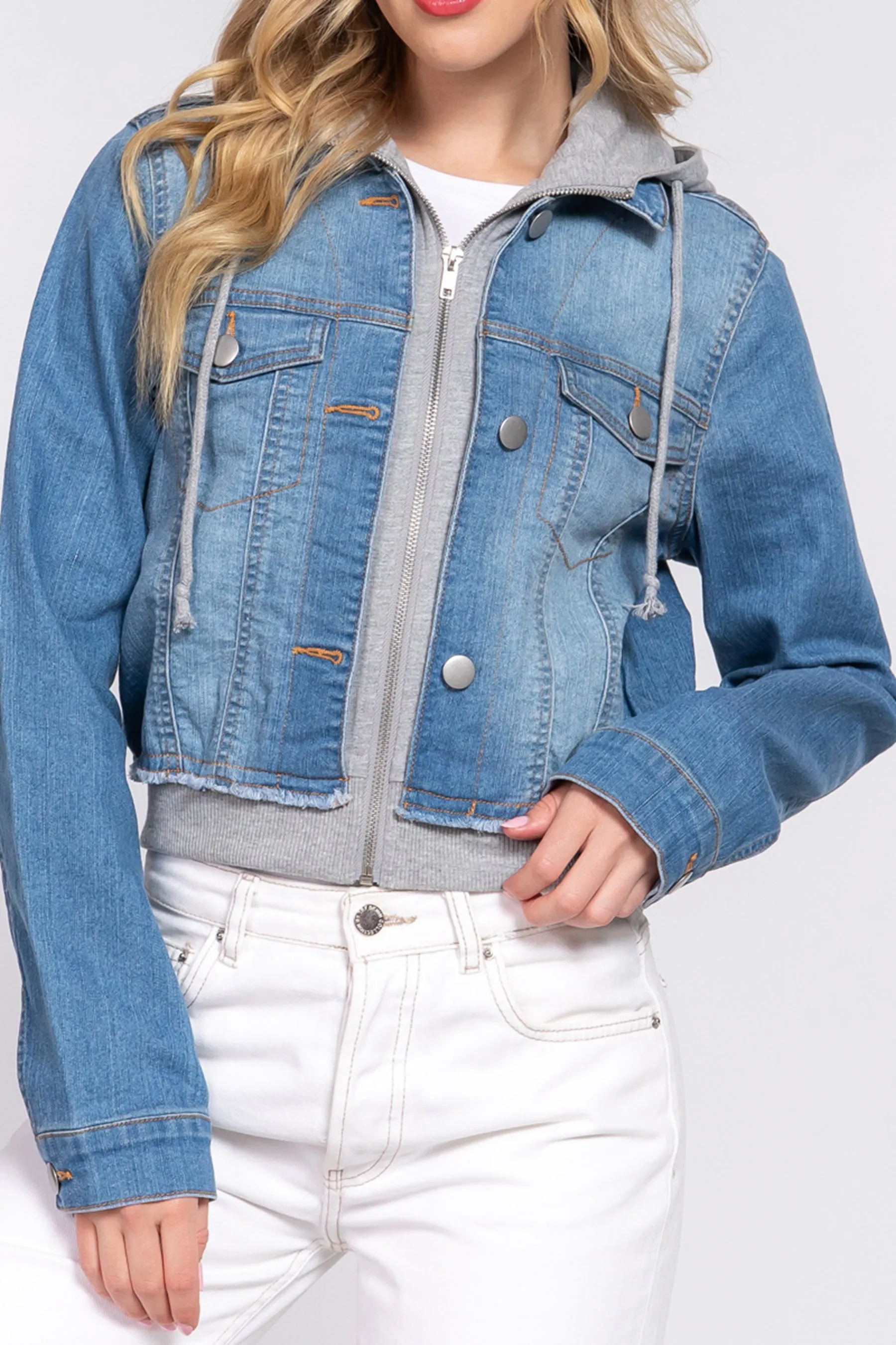 Women's Denim Vest and Hoodie Denim Jackets