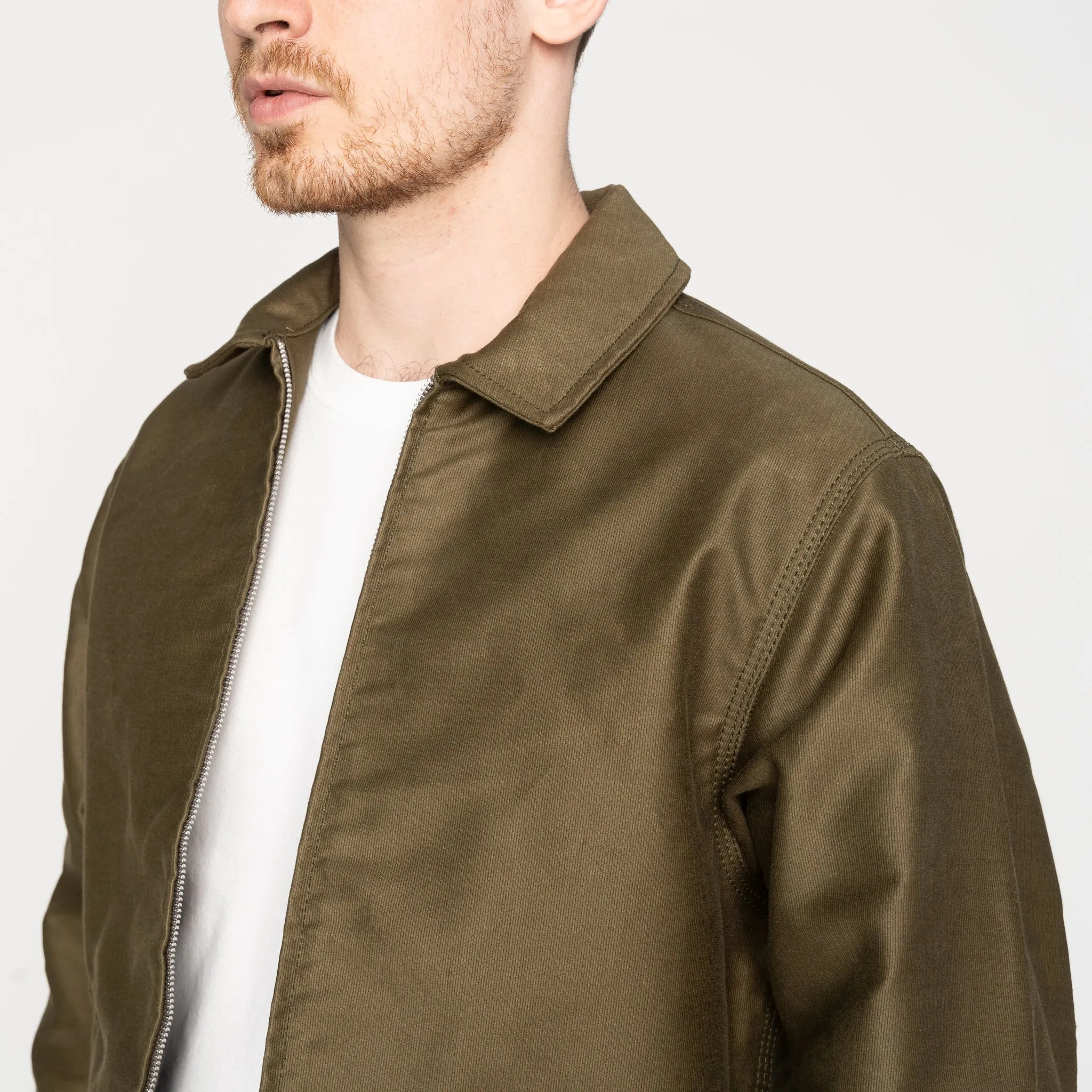 Zip Jacket - Brushed Jungle Cloth - Army